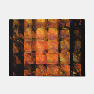 Die Wand Abstrakte Geometrische Feuer Kunst Modern Fußmatte