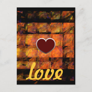 Die Wand Abstrakte Geometrische Feuer Kunst Modern Postkarte