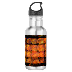 Die Wand Abstrakte Geometrische Feuer Kunst Modern Trinkflasche
