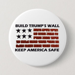 Die Wand des Gestalt-Trumpfs Button