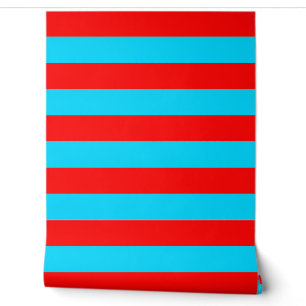 Die Wanddekoration in Rot und Blau Tapete