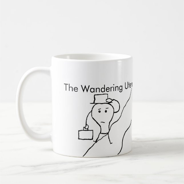 Die wandernde Gebärmutter Kaffeetasse (Links)