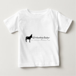 Die wandernden Esel-weißen Baby-Logo-T-Shirts Baby T-shirt