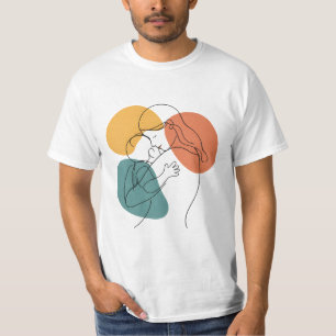 Die Wärme der Umarmung einer Mutter: Minimalistisc T-Shirt