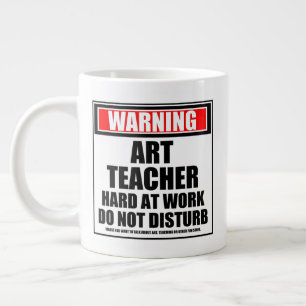 Die Warnung des Kunstlehrers bei der Arbeit stört  Jumbo-Tasse