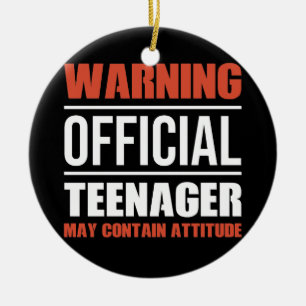 Die Warnung Offizieller Teenager 13 zum Geburtstag Keramik Ornament