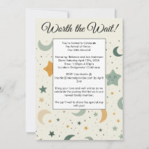 Die warte Adoption Baby Dusche Einladung