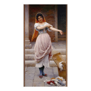 Die Wäsche von Eugen von Blaas Fotodruck