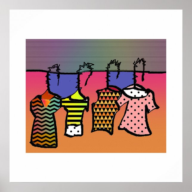 Die Wäscheleine Poster (Vorne)