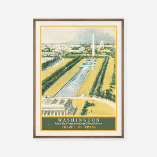 Die Washington DC Eisenbahn auf dem Weg zur Haupts Poster