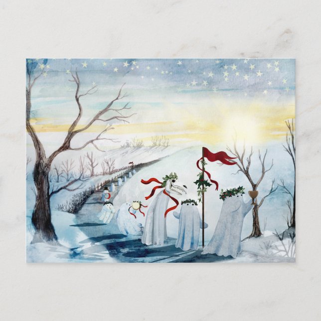 Die Wassailing-Geister Postkarte (Vorderseite)