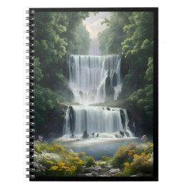 Die Wasserfall-Landschaft Notizblock