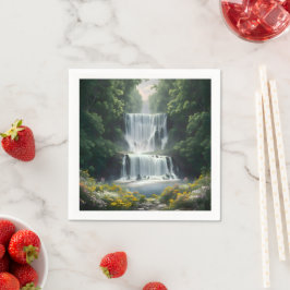 Die Wasserfall-Landschaft Serviette