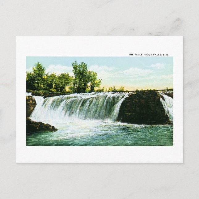 Die Wasserfälle, Sioux Falls, South Dakota Postkarte (Vorderseite)