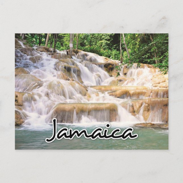Die Wasserfälle von Jamaica Dunn schließen Postkarte (Vorderseite)