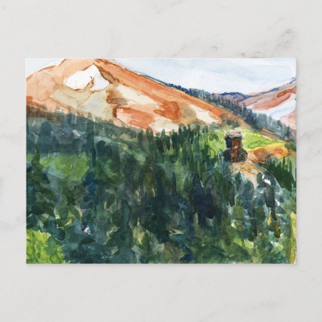 Die Wasserfarbe des Roten Bergbaugebietes Postkarte (Vorderseite)