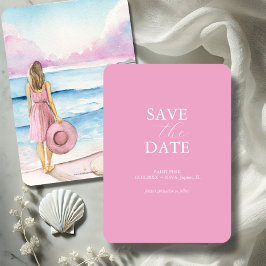Die Wasserfarbe des Strandes rettet die Daten Save The Date