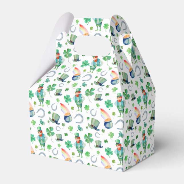 Die Wasserfarbe St. Patrick's Day Muster Geschenkschachtel (Vorderseite)