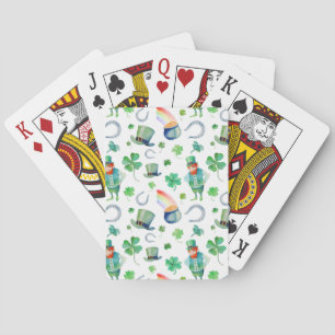 Die Wasserfarbe St. Patrick's Day Pattern Spielkarten