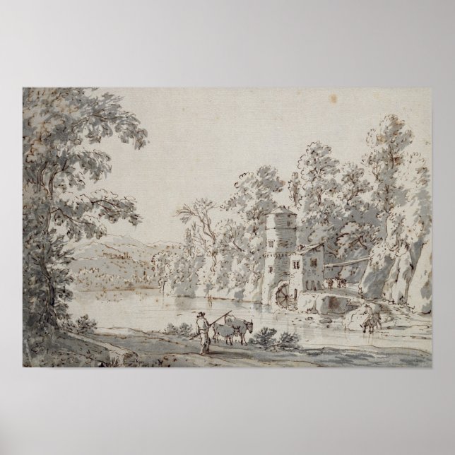 Die Wassermühle am Ford Poster (Vorne)