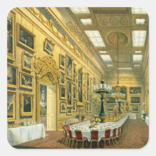 Die Waterloo-Galerie, Apsley Haus, herein Quadratischer Aufkleber
