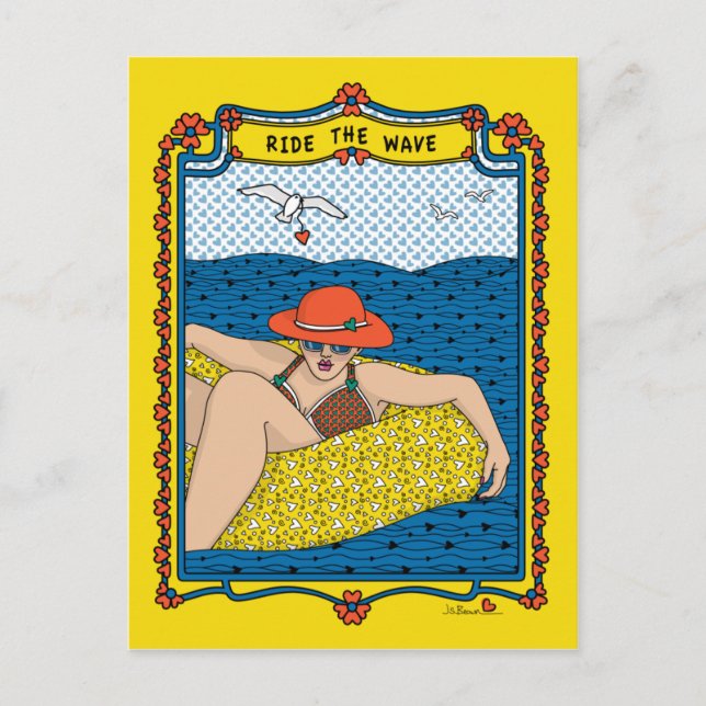 Die Wave_B_ Postkarte fahren (Vorderseite)