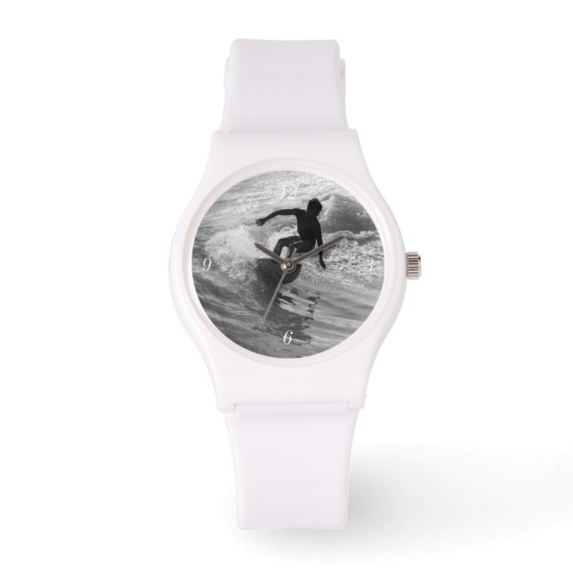 Die Wave Graustufen reiten Armbanduhr (Vorderseite)