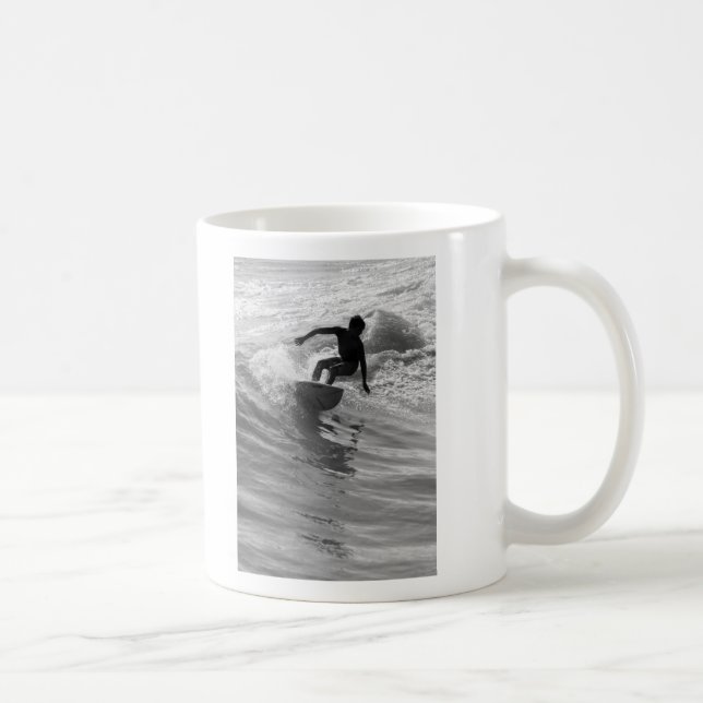 Die Wave Graustufen reiten Kaffeetasse (Rechts)