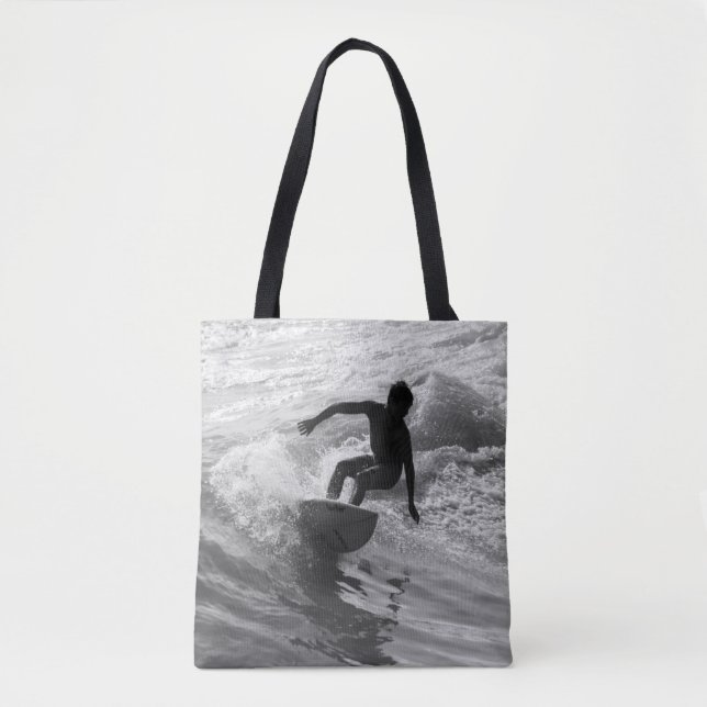 Die Wave Graustufen reiten Tasche (Vorderseite)