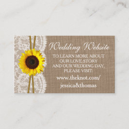 Die Website der rustikalen Hochzeitskollektion für Begleitkarte