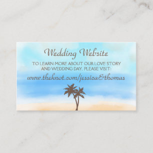 Die Website zur Hochzeitskampagne zum Thema "Water Begleitkarte