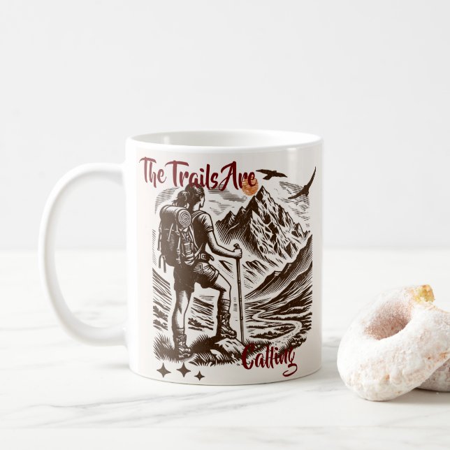 Die Wege rufen Kaffeetasse (Mit Donut)