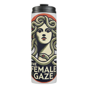 Die Weibliche Blick Medusa Gorgon Feministin Thermosbecher