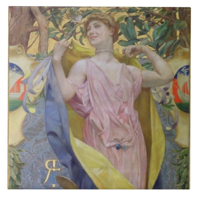 Die weibliche Toilette (Platte) Fliese (Vorderseite)