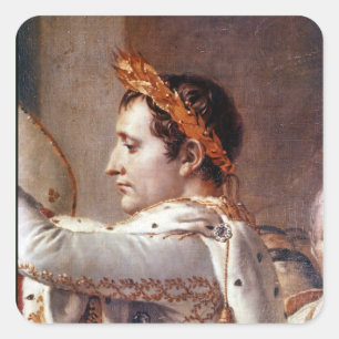Die Weihe des Kaisers Napoleon 2 Quadratischer Aufkleber