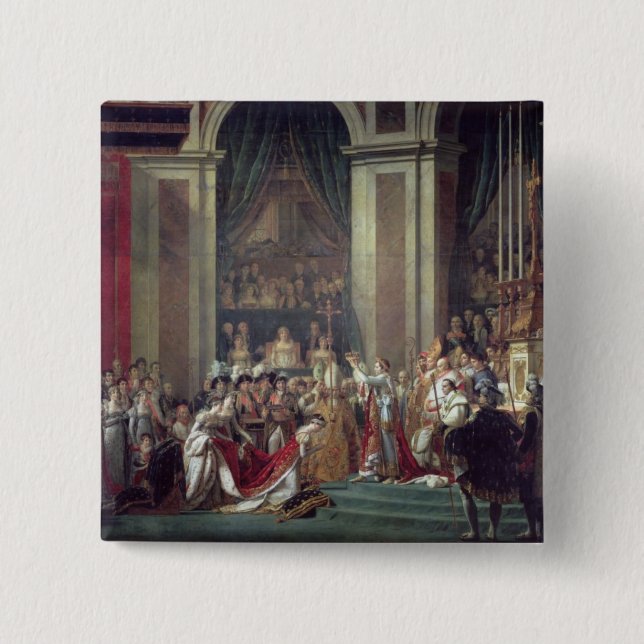 Die Weihe des Kaisers Napoleon Button (Vorderseite)