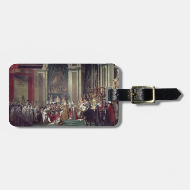 Die Weihe des Kaisers Napoleon Gepäckanhänger (Vorderseite horizontal)