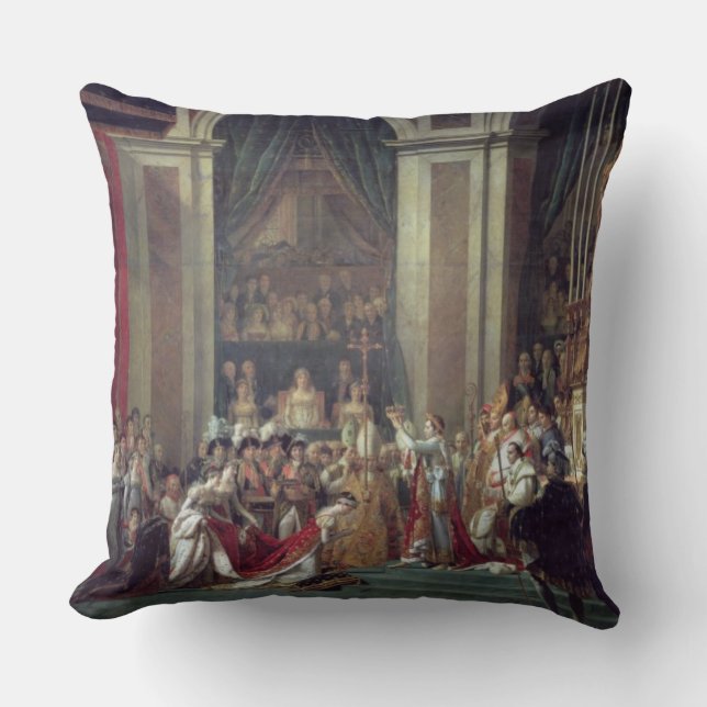 Die Weihe des Kaisers Napoleon Kissen (Vorderseite)