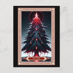 Die Weihnachtsbaum-Tarot-Karte Postkarte
