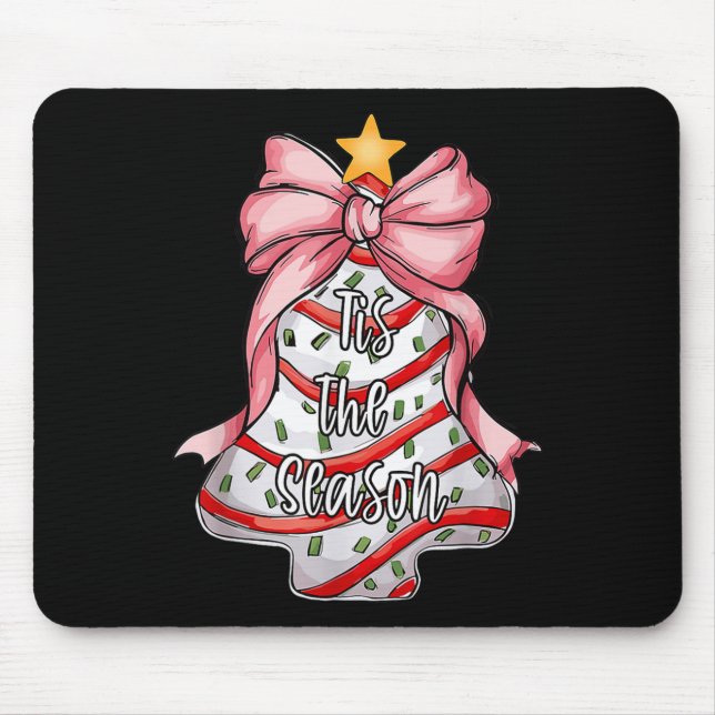 Die Weihnachtsbaumkuchen Debbie Pink Co Mousepad (Vorne)
