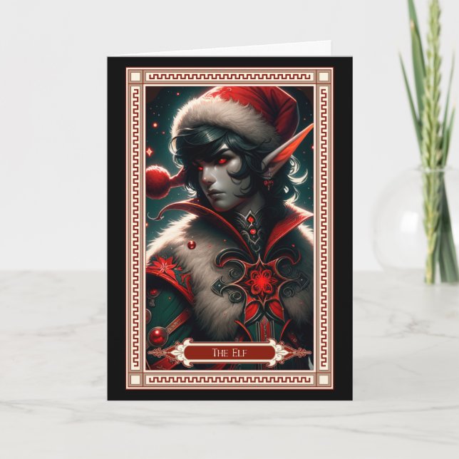 Die Weihnachtself-Tarot-Karte Karte (Vorderseite)