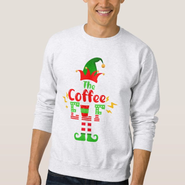 Die Weihnachtsfamilie der Kaffeelfen passt Pajama Sweatshirt (Vorderseite)