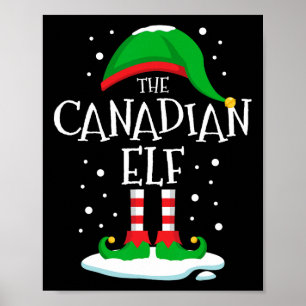 Die Weihnachtsfamilie der kanadischen Elfen, die m Poster