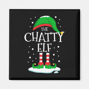 Die Weihnachtsfamilie des Chatty Elf passt zur Wei Magnet
