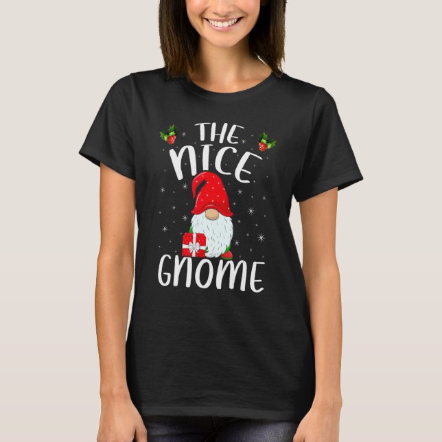 Die Weihnachtsfamilie, die mit der schönen Gnome C T-Shirt (Vorderseite)