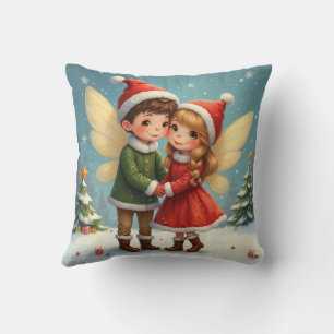 Die Weihnachtsfee eines Paares Pillows Kissen