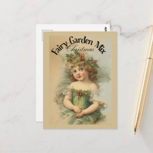 Die Weihnachtsfee Faux-Samenpaket Kunst Postkarte