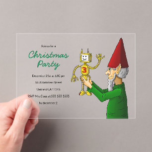 Die Weihnachtsfeier-Einladung des Elfen Acryleinladungen