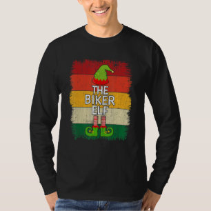 Die Weihnachtsfeier-Pyjama-Gruppe des Biker-Elfen T-Shirt