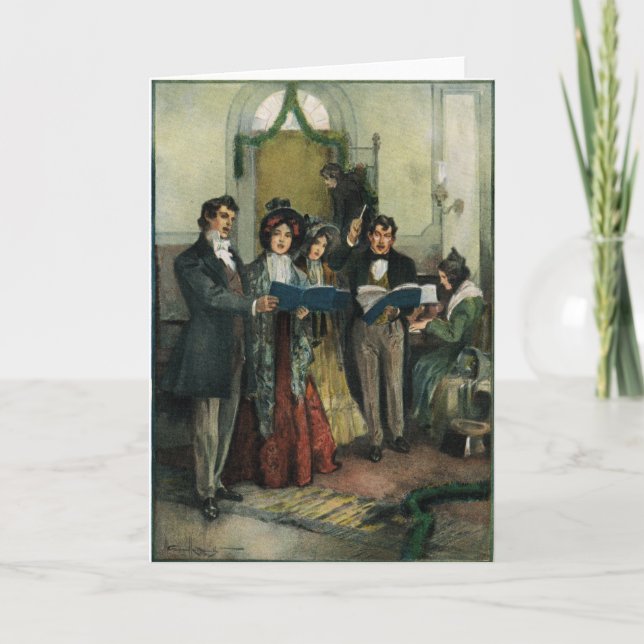 "Die Weihnachtsfeiertage" Grußkarte Feiertagskarte (Vorderseite)